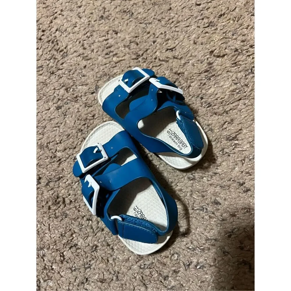 Zara Baby Dream Big Blue Sandals Baby Size 19